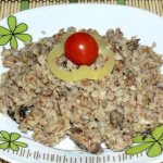 Buckwheat with mushrooms and sour cream