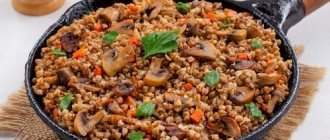 buckwheat with mushrooms in a frying pan recipes