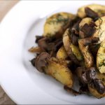 Mushrooms with potatoes