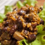 Red beans with mushrooms