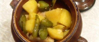 Мясо в горшочке с картошкой и солеными огурцами - рецепты пошагово