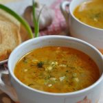 Lenten cabbage soup with mushrooms