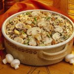Lenten pilaf with mushrooms