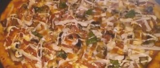 Homemade pizza recipe with champignons