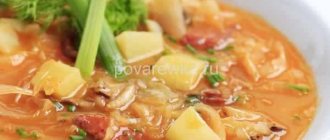 recipe for lean borscht with mushrooms and beans