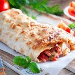 lavash roll with chicken and cheese