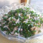салат с кальмарами и грибами рецепт