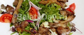 Salad with oyster mushrooms Minutka
