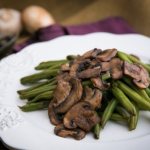 Green beans with mushrooms