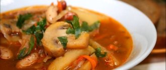 Mushroom soup - classic recipes