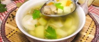 soup with oyster mushrooms and chicken